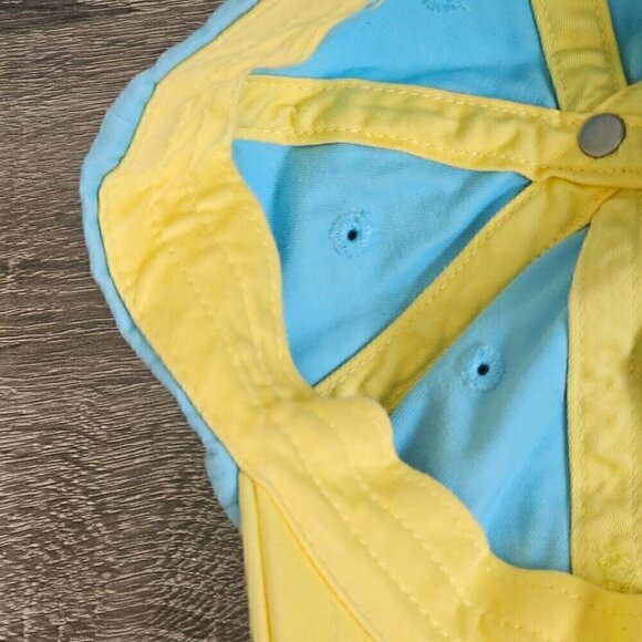 Ralph Lauren Hat Cap Infant Elastic Back Baseball Logo Kids Children Blue Yellow - Picture 9 of 12